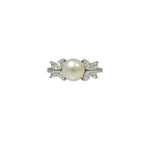 Tiffany & Co. - Estate Jewelry Estate Jewelry - Tiffany & Co. Victoria White Akoya Cultured Pearl and Diamond Platinum Ring | Manfredi