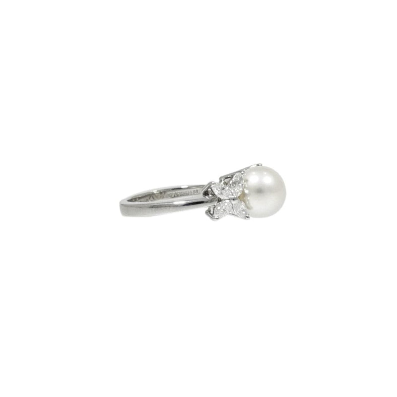 Tiffany & Co. - Estate Jewelry Estate Jewelry - Tiffany & Co. Victoria White Akoya Cultured Pearl and Diamond Platinum Ring | Manfredi