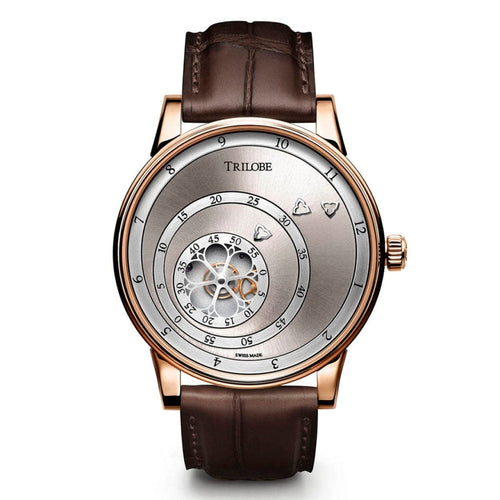 Trilobe New Watches - Les Matinaux Rose Gold Sunray Silver - LM07AS | Manfredi Jewels