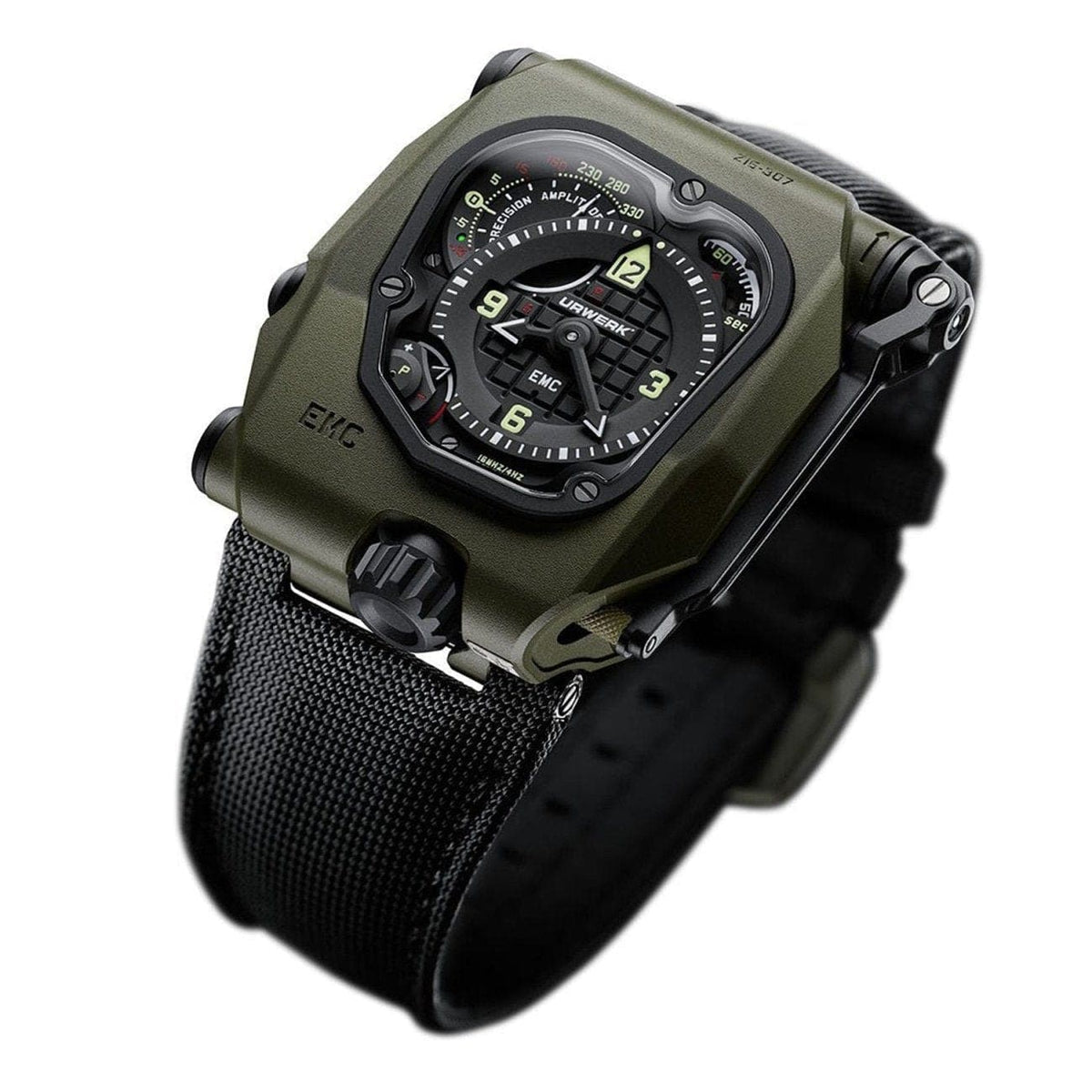 URWERK Watches - UR-EMC TIME HUNTER GREEN CERAMIC (PRE-ORDER) | Manfredi Jewels