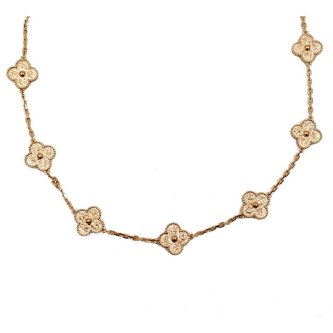 18K Rose Gold Motiv Alhambra Necklace