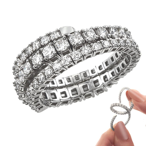 Variety Gem Jewelry - 1.65Ct. 14K White Gold Flexible Diamond Fashion Ring | Manfredi Jewels