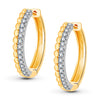 Variety Gem Jewelry - 14Kt Yellow And White Gold Hoops | Manfredi Jewels