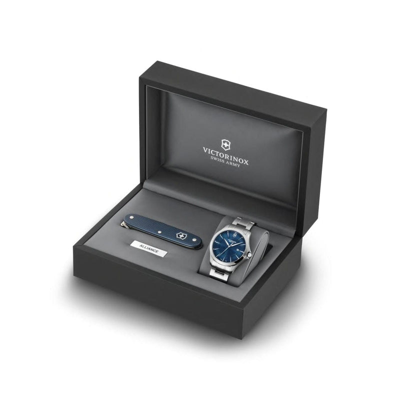 Victorinox Swiss Army Watches - 40mm Steel Alliance with Blue Dial | Manfredi Jewels