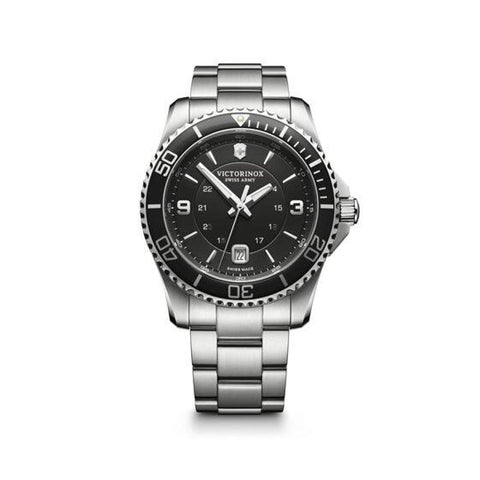 STEEL MAVERICK LARGE, BLACK DIAL, BRACELET