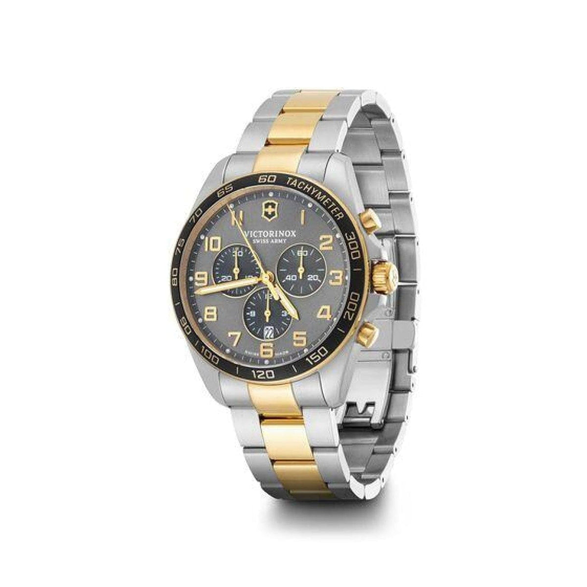 Victorinox Swiss Army Watches - STEEL & YELLOW GOLD PLATED FIELD FORCE CLASSIC | Manfredi Jewels