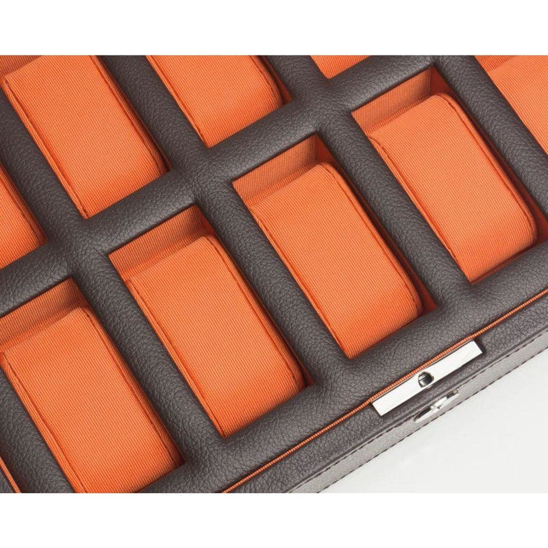 Wolf Accessories - WINDSOR 10 PIECE WATCH BOX - Orange | Manfredi Jewels