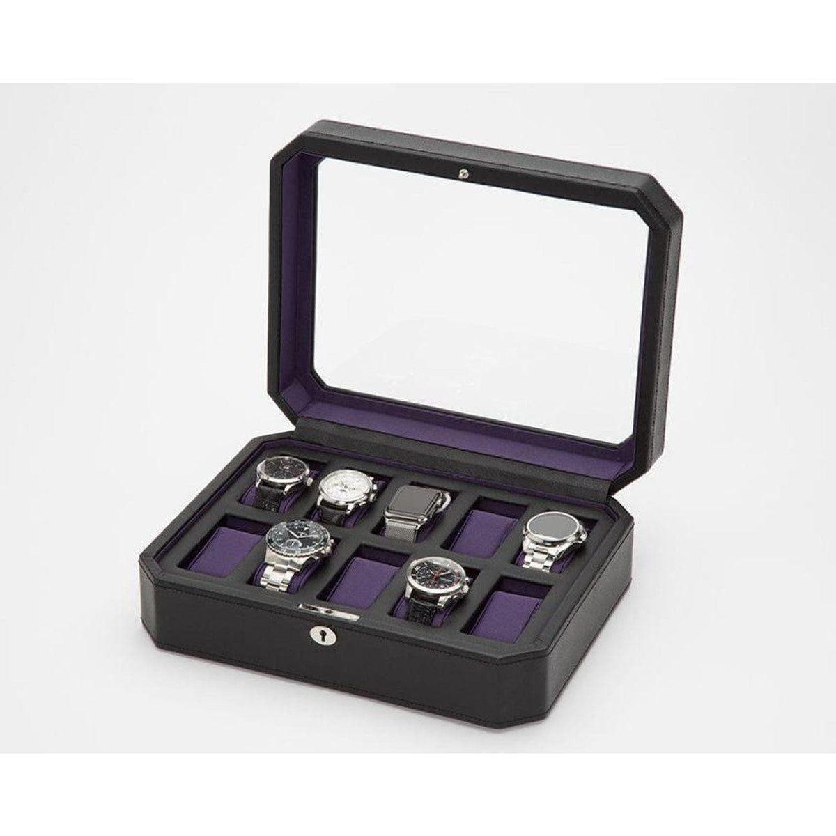 Wolf Accessories - WINDSOR 10 PIECE WATCH BOX - Purple | Manfredi Jewels