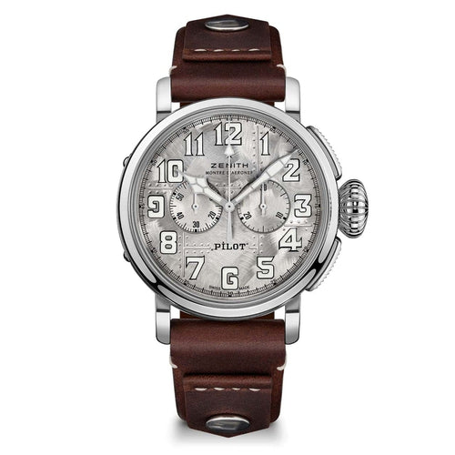 Zenith Watches - PILOT TYPE 20 CHRONOGRAPH SILVER | Manfredi Jewels